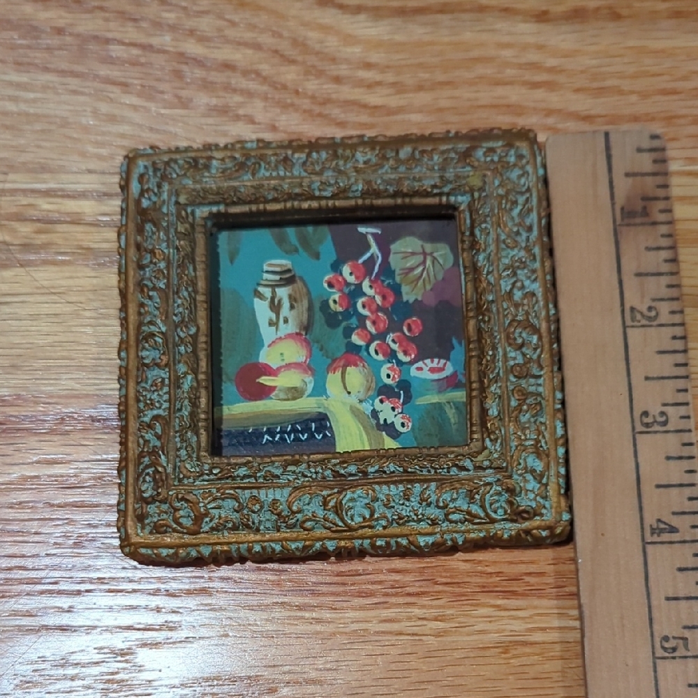 Gold and Blue Ornate Picture Frame Accent